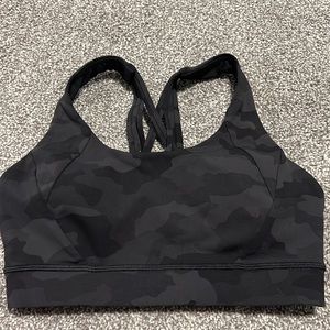 Lululemon Free to Be Elevated Sports Bra size 6 black camo